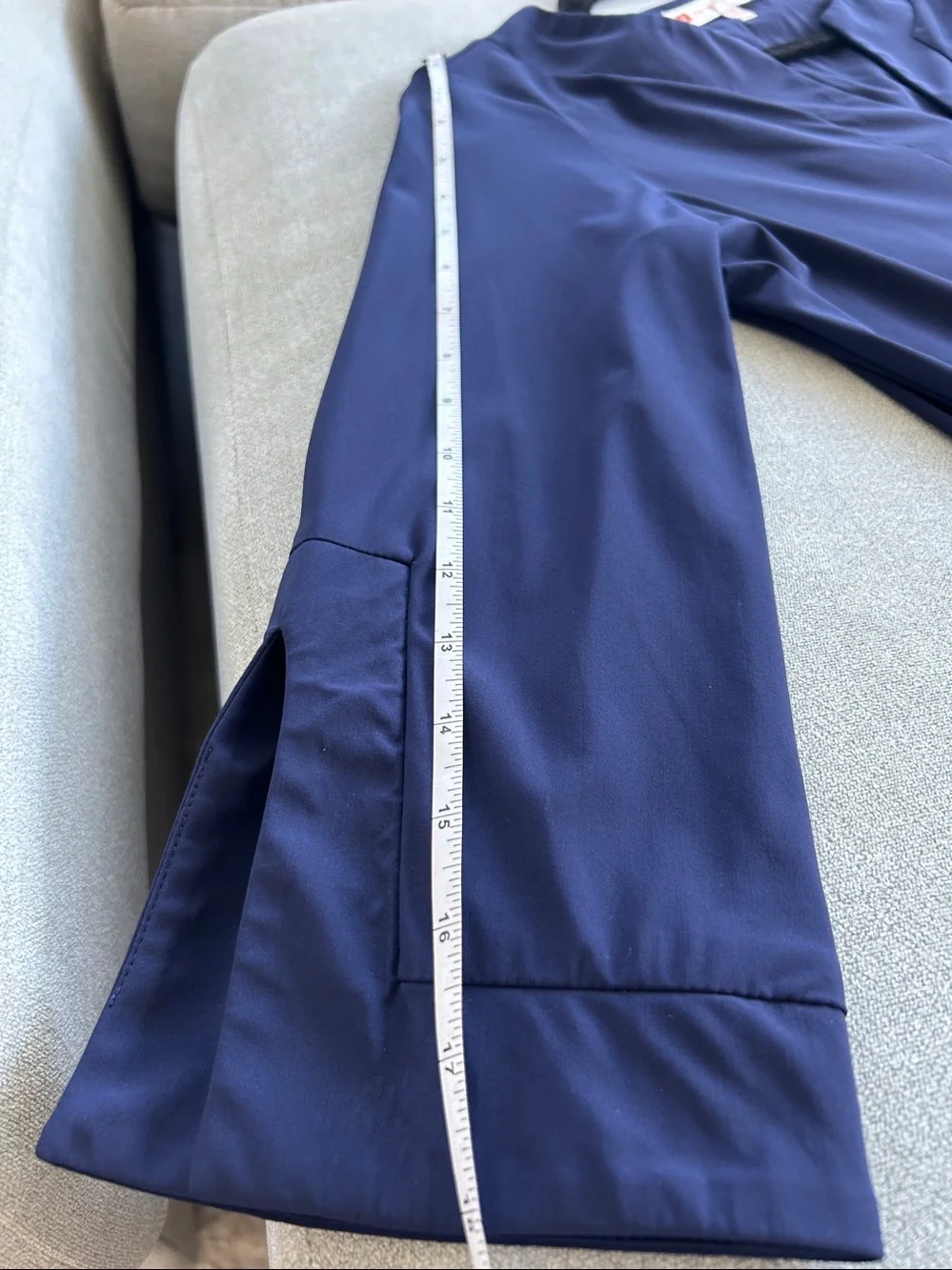 Jude Connally Navy Blue Shift Dress 3/4 Sleeve Pockets Size S
